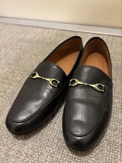 coach ブラックレザー ローファー ゴールド金具