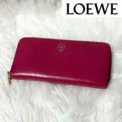 【極美品】LOEWE 長財布 レザー アナグラム ラウンドファスナー 型押しのサムネイル