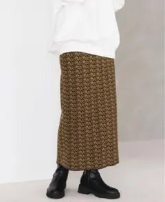 レプシィム＊12ゲージジャガードナロースカート タイトスカート 新品