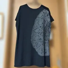 黒　フレンチスリーブチュニック デパート　定価7000円