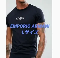【新品】EMPORIO ARMANI／ブラック クルーネック Tシャツ Lサイズ