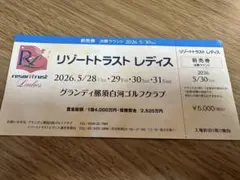 リゾートトラストレディス観戦チケットのサムネイル