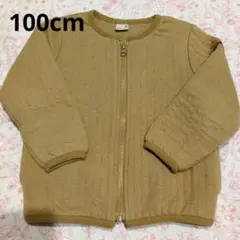 petit main ベージュ ノーカラージャケット 100