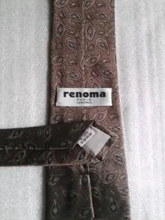 renoma　ペイズリー織り柄　シルクネクタイ