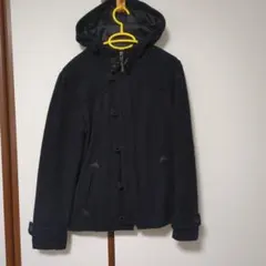 AND Aネイビー フード付き ダッフルコート