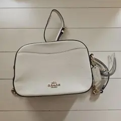 COACH アイボリーレザー ショルダーバッグ