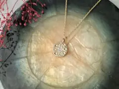 スター プレート キュービック ジルコニア ペンダント ネックレス