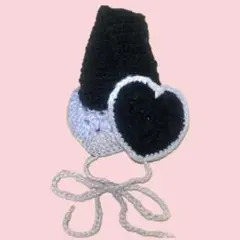 ハンドメイド かぎ編み イヤーマフ ヘッドドレス 毛糸
