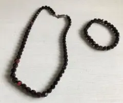 天然石　オブシディアン　ネックレス　ブレスレット