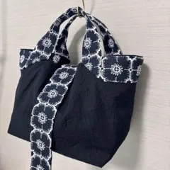 ミナペルホネン バッグ　ハンドメイド トートバッグ anemone