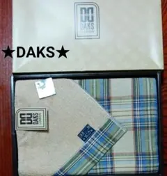 ★DAKS★　ダックス　ガーゼタイプ　バスタオル　チェック柄　キャメルのサムネイル