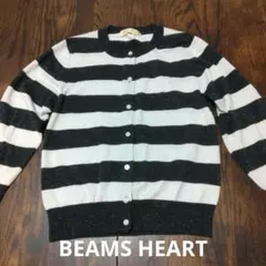 BEAMS HEART ラメ シアー ハイネック ブラウス ゴールド シャー