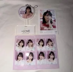 =LOVE イコラブ 佐々木舞香 ミニフォト 4カット ミニくじ うちわ セット