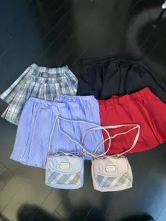 キッズ スカート 5点セットとショルダーバッグ2点