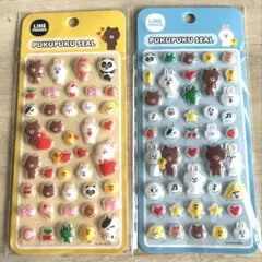 ★新品未開封⭐︎LINE FRIENDS PUKUPUKU SEAL 2シート
