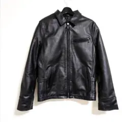 ★FREEDOM シングル 水牛革 ライダースジャケット ブラック 3L 新同