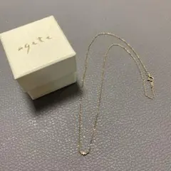 agete ゴールドチェーンネックレス　YG K10