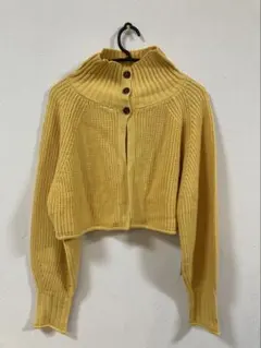 ✨新品 GRL 前後2Wayハイネックショート丈ニットカーディガン Fサイズ