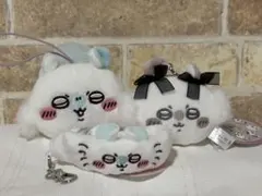 ミニがまぐち　リストバンドキーホルダー ねそべりマスコット　モモンガ3点セット