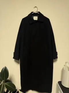 か*ー様 ANCELLM アンセルム ウール シルク カシミア コート ブラック