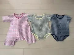 ベビーロンパース☆3枚セット80サイズ　　ベルメゾンのサムネイル