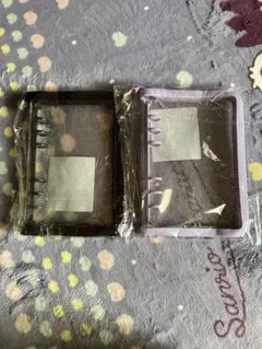 A6 リングバインダー 黒 紫 2色セット