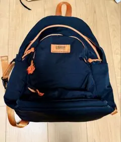ネイビー/オレンジ キャンバスリュック