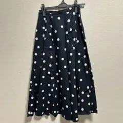 Te chichi ドット柄 フレアスカート ネイビー Sサイズのサムネイル