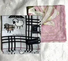 BURBERRY & NINA RICCI 新品未使用大判ハンカチセット