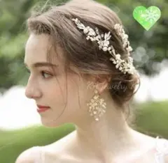 ブライダルアクセサリーセット（パール・クリスタル）