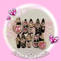 最終値下げ 現品女児ネイルチップ メイド 量産型ネイル 姫ギャル y2k