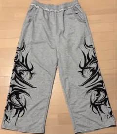 新品 Jaded London風 スウェットパンツ グレー ワイド バルーン