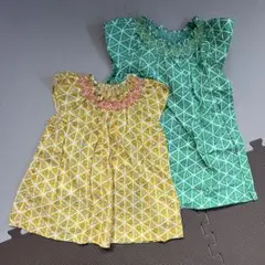 幾何学模様 トップス 100・120サイズ 2枚セット