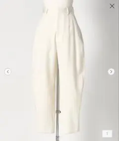 デレス deres silk denim pants white 未使用 - メルカリ