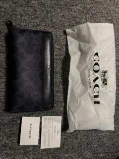 COACH 紺色　長財布