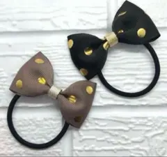 【114】ハンドメイド　グログランリボンのヘアゴム