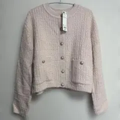 ツイーディーニットカーディガン