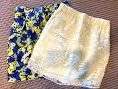 レースタイトスカート、花柄ミニスカートのサムネイル