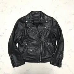 ダーマコレクション ラムスキン ダブルライダースジャケット キルティング　13号 ダーマコレクション ラムスキン ダブルライダースジャケット