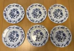 Blue Danube 花柄皿 4枚セット