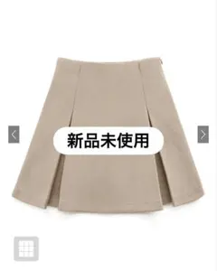 GRL インパン裏地付ボックスプリーツフレアミニスカート[mei41