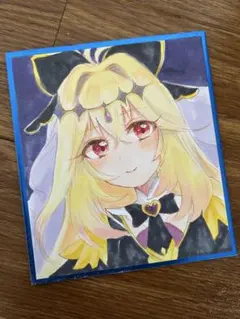手描きイラスト　小色紙　ファンアート　キュアアルカナシャドウ