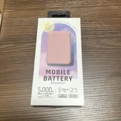 モバイルバッテリー 5000mAh 本体 ピンクのサムネイル
