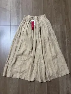 ★新品タグ付き★ YARRA　リトアニアリネンスカート　イエロー　麻100%のサムネイル
