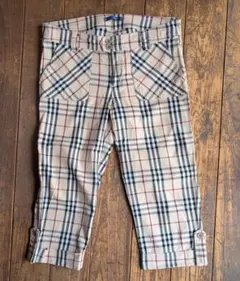BURBERRY LONDONバーバリーロンドン ノバチェック クロップドパンツ
