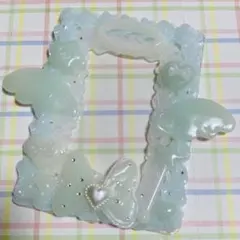 ホイップデコ　ミントグリーン　緑　白　天使　犬耳