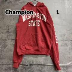 チャンピオン メンズパーカー L 赤 カレッジ ワシントンステート【8547】