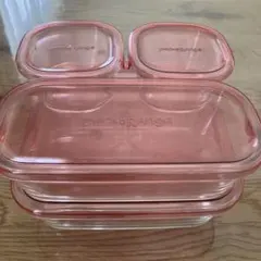 iwaki イワキ 耐熱ガラス保存容器4点セット