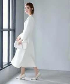 L'Or matelasse docking pleats dress - メルカリ