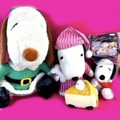 スヌーピー ぬいぐるみ 大きめ　財布　ぬいぐるみ飾り　5点セット H⑧